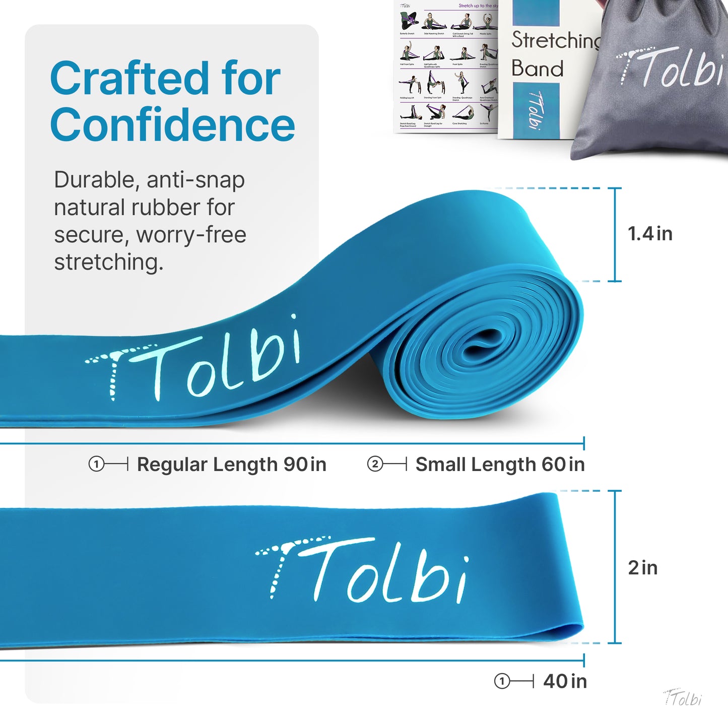 Premium Stretch Bands for Dancers – Flexibility & Strength Trainer (Regular Blue)