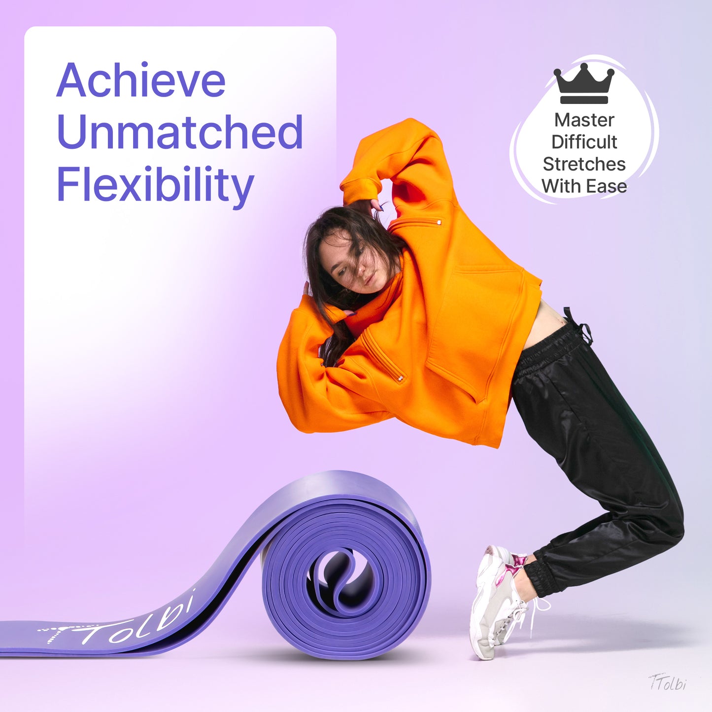 Premium Stretch Bands for Dancers – Flexibility & Strength Trainer (Purple Small)