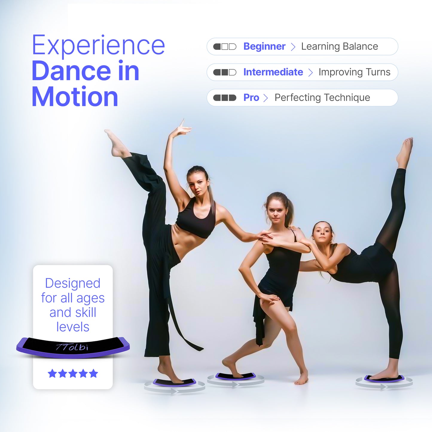 Premium Turning Board – Improve Spins & Edge Control (Blue)