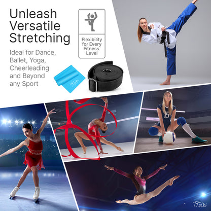 Premium Leg Stretcher with Door Anchor – Achieve Deeper Splits  (Black)