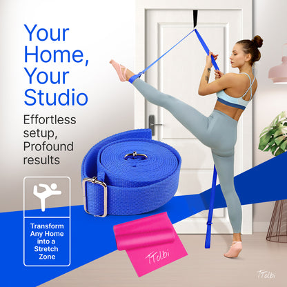 Premium Leg Stretcher with Door Anchor – Achieve Deeper Splits (Blue)