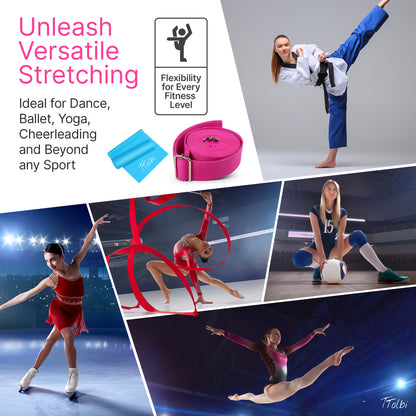 Premium Leg Stretcher with Door Anchor – Achieve Deeper Splits  (Pink)