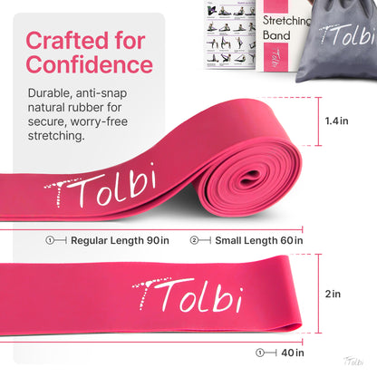 Premium Stretch Bands for Dancers – Flexibility & Strength Trainer (Pink Small)