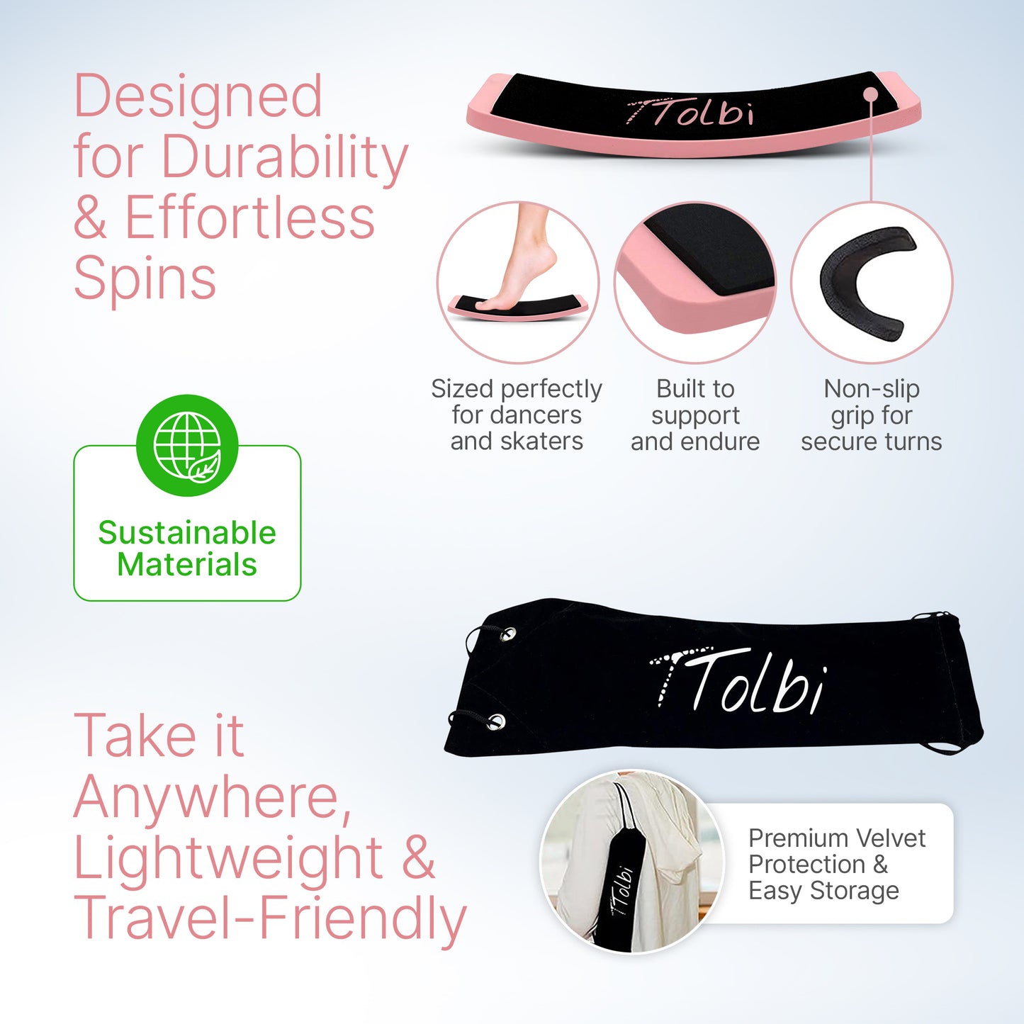 Premium Turning Board – Improve Spins & Edge Control (Pink)