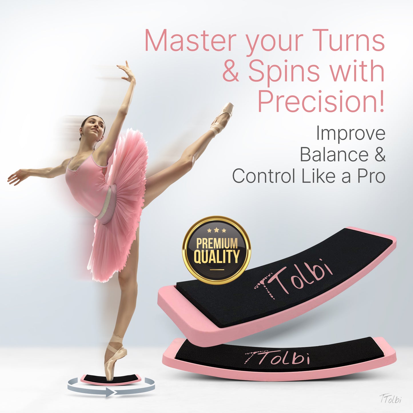 Premium Turning Board – Improve Spins & Edge Control (Pink)
