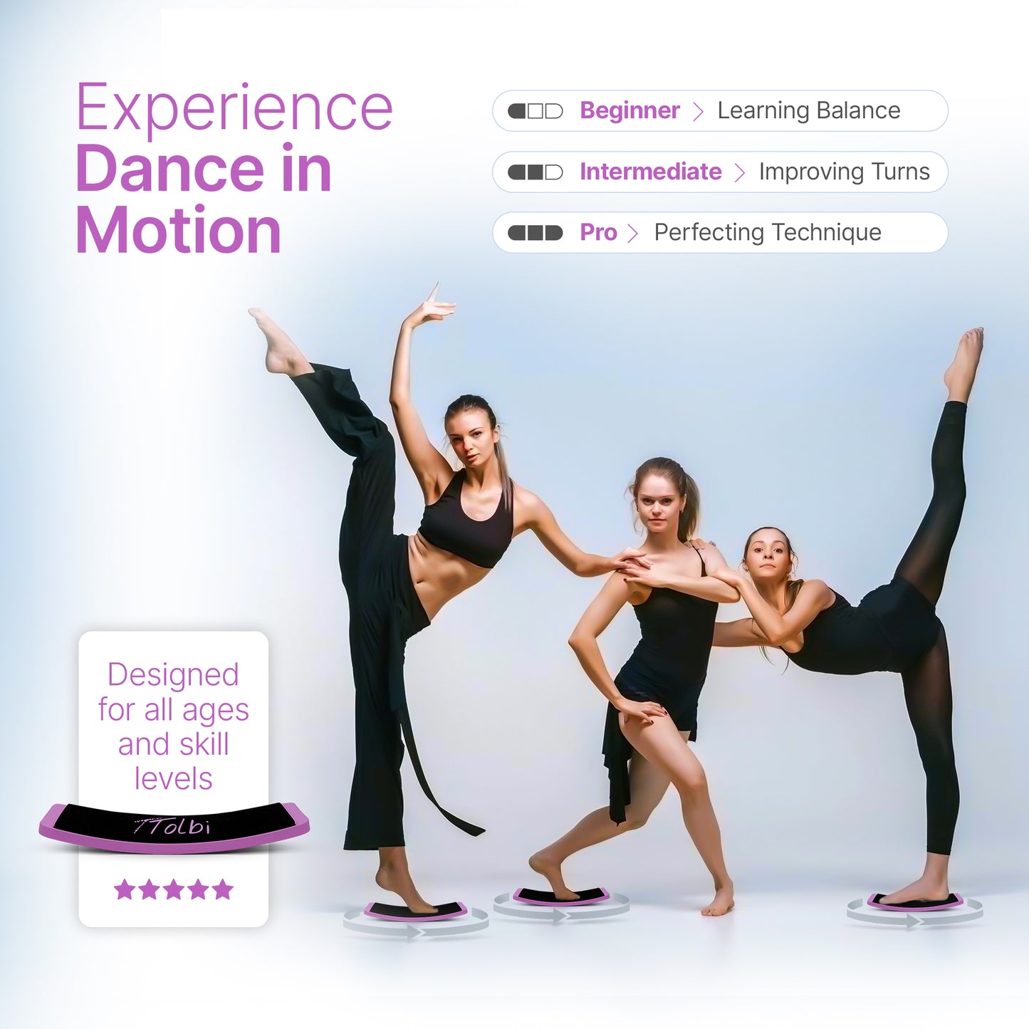 Premium Turning Board – Improve Spins & Edge Control (Purple)