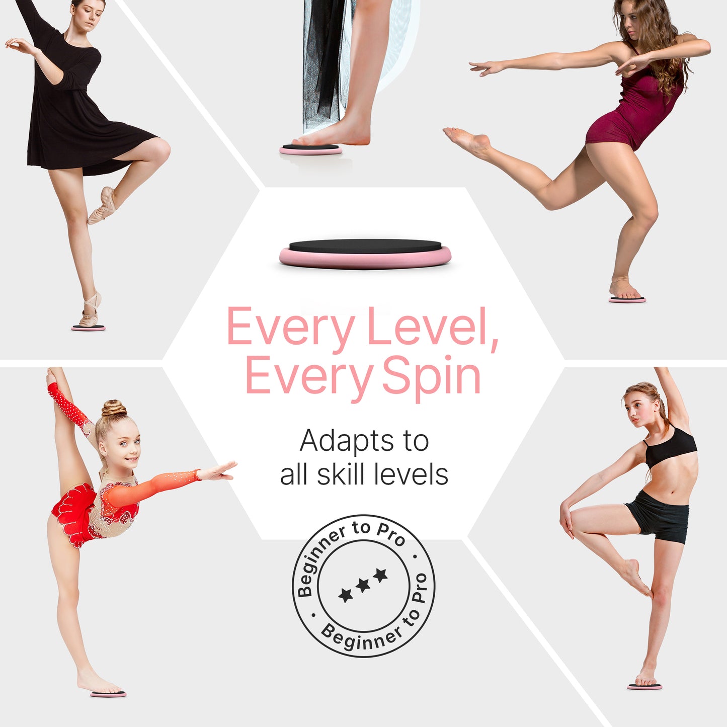 Premium Turn Disc for Dancers & Skaters – Master Pirouettes & Balance (Pink)
