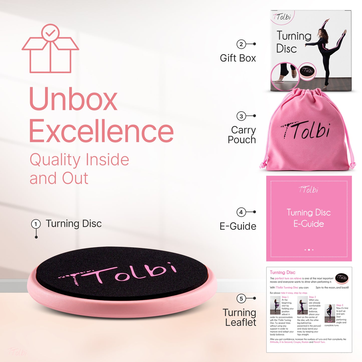 Premium Turn Disc for Dancers & Skaters – Master Pirouettes & Balance (Pink)